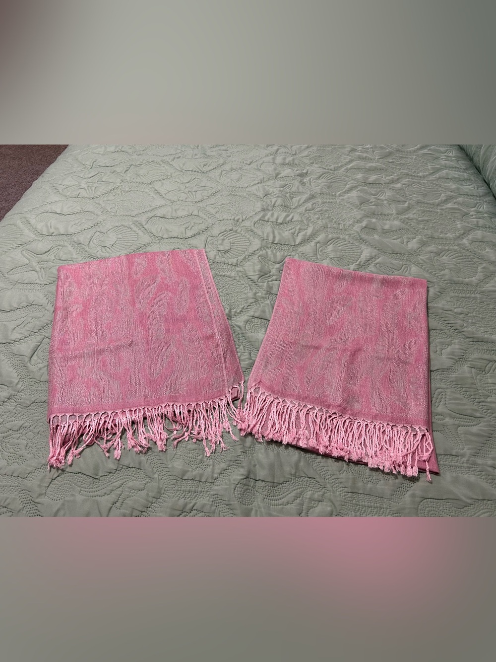 NWT Pink Fringed Pashmina Wrap - Women's Accessories